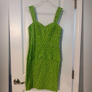 Betsey Johnson Polka Dot Green White Dress